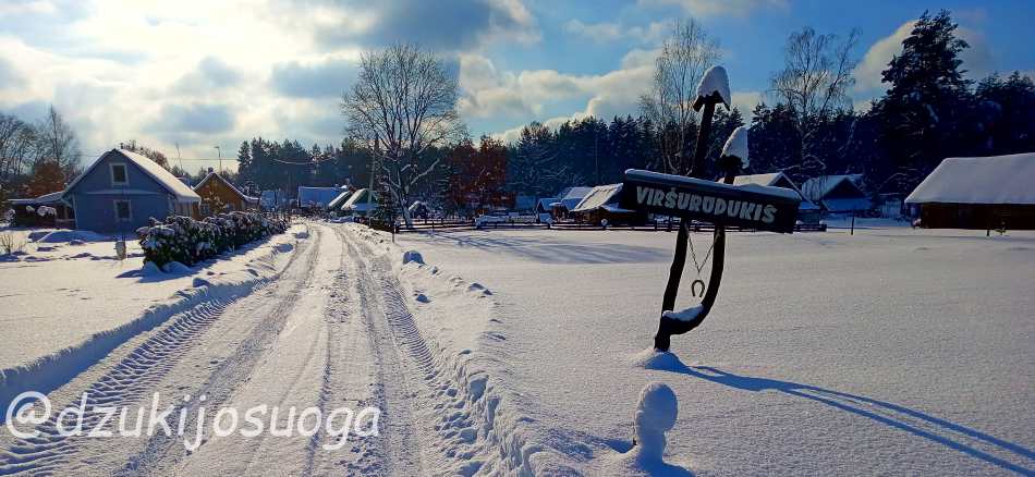 Viršurodukis žiemą - kaimo turizmo sodybos vieta