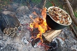 Lithuanian wild mushroom soup traditional way - Dzukijos uoga